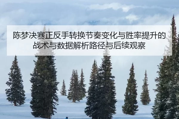 陈梦决赛正反手转换节奏变化与胜率提升的战术与数据解析路径与后续观察